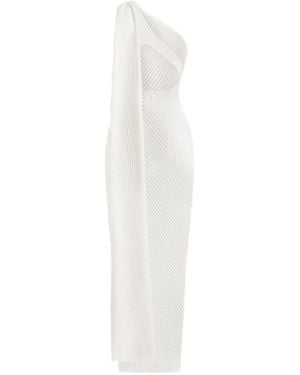 Manière De Voir Laya Scarf Knit Maxi Dress - White