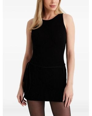 AYA MUSE Zeal Round-Neck Mini Dress - Black