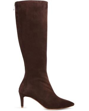 Ginissima 65Mm Suede Boots - Brown