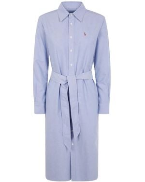 Polo Ralph Lauren Long Sleeve Day Shirtdress - Blue