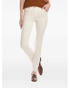 Brunello Cucinelli Slim-Fit Cropped Pants - White