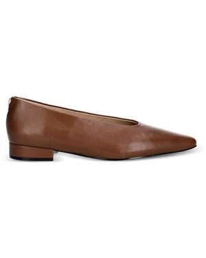 Furla Pointed-Toe Leather Ballet Flats - Brown