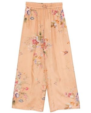 Zimmermann Patience Floral Trousers - Natural