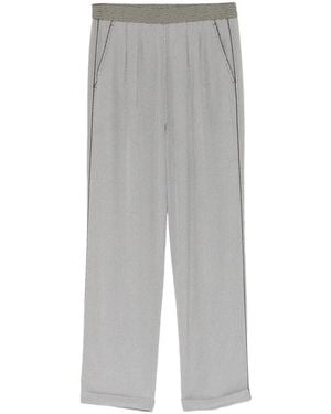Tom Ford Grid Pattern Trousers - Grey