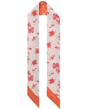 Furla Metropolis Floral-Print Silk Bandeau - White