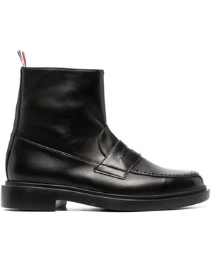 Thom Browne Penny Loafer Ankle Boots - Black
