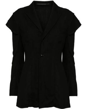 Y's Yohji Yamamoto レイヤードスリーブ ジャケット - ブラック