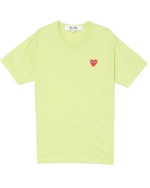COMME DES GARÇONS PLAY Heart-Patch T-Shirt - Yellow