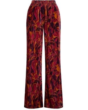 Maliparmi Floral-Pattern Trousers - Red