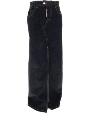 DSquared² Midirock Aus Denim - Schwarz