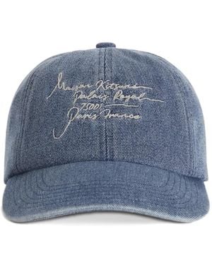 Maison Kitsuné Embroidery Baseball Cap - Blue