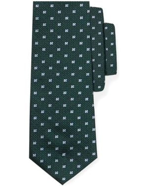 Brooks Brothers Cravate En Soie À Fleurs - Green