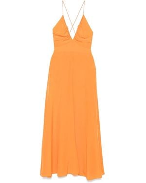 Aspesi Maxikleid aus Seide - Orange