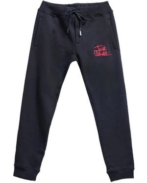 Just Cavalli Logo-Embroidered Drawstring Track Trousers - Blue