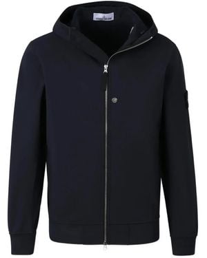 Stone Island Hoodie Met Compass-Logopatch - Blauw