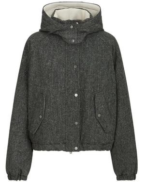 Brunello Cucinelli Wool Down Jacket - Black