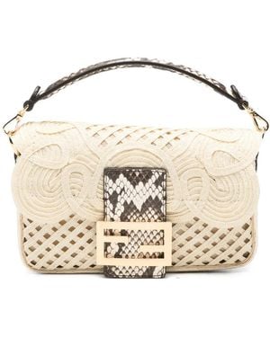 Fendi Mini Baguette Schultertasche - Mettallic