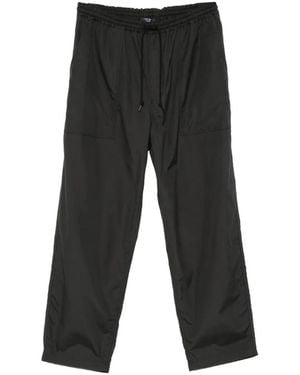 Comme des Garçons Drawstring-Waist Patch-Pocket Trousers - Black