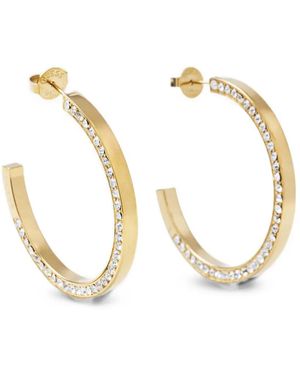 Guess Crystal Hoop Earrings - Metallic