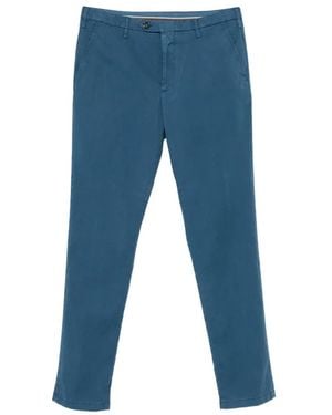 Canali Straight-Leg Chino Trousers - Blue