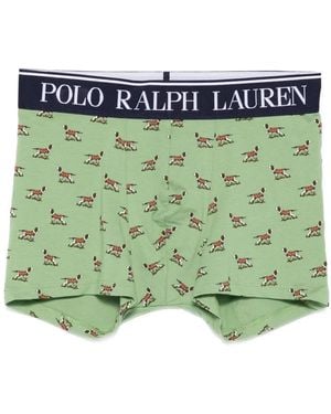 Polo Ralph Lauren Dog-Print Waistband Boxers - Green