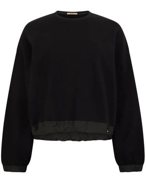 Herno Long-Sleeve Cropped Sweatshirt - Black