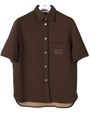 Givenchy Logo-Patch Short-Sleeve Shirt - Brown