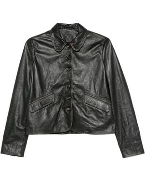 Giorgio Brato Leather Jacket - Black
