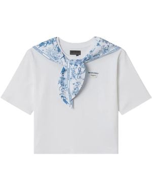 Musium Div. Camiseta Con Detalle De Pañuelo - Azul
