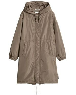 Marc O' Polo Hooded Drawstring Coat - Natural