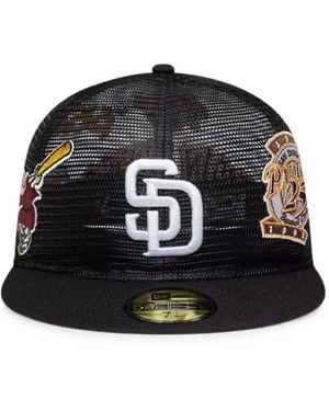 KTZ 59Fifty Logo-Patch Mesh Cap - Black