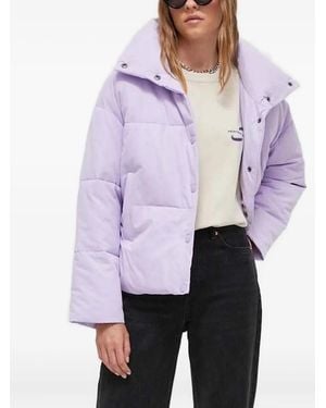 Billabong Giacca Trapuntata A Collo Alto - Bianco