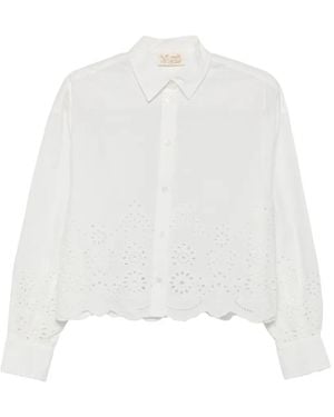 MC2 Saint Barth Oriane Scalloped-Hem Shirt - White