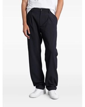 Aspesi Pleated-Front Flannel Trousers - Black