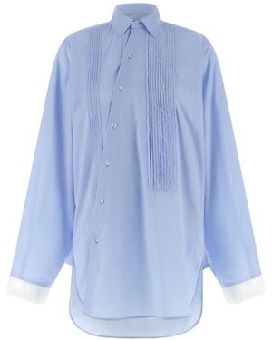 Jejia Crazy Smoking Plissée Shirt - Blue