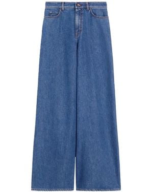 Max Mara Wide-Leg Denim Jeans - Blue