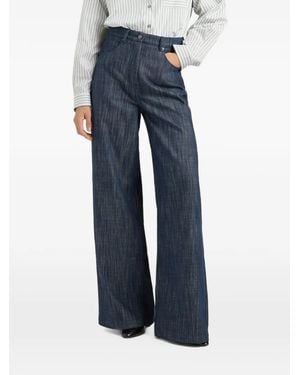 Momoní Aoki Yarn-Dyed Denim Jeans - Blue