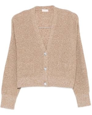 Liu Jo V-neck cardigan - Natur
