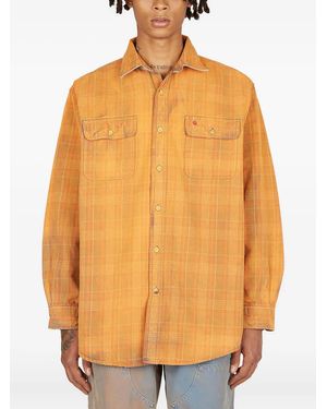 NOTSONORMAL Checked Flannel Shirt - Orange