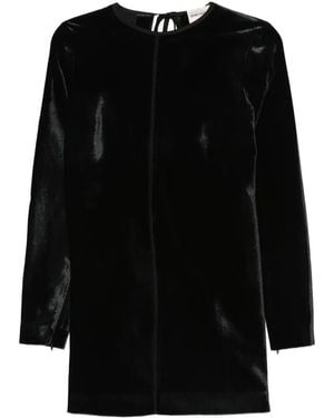 Semicouture Tie-Fastening Dress - Black