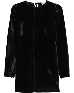 Semicouture Tie-Fastening Dress - Black