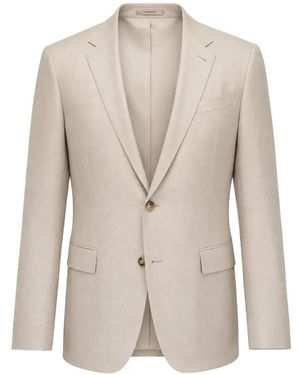ZEGNA Textured Single-Breasted Blazer - White