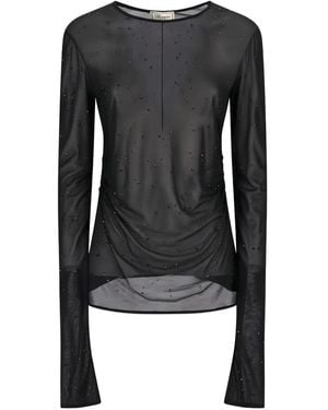 Blumarine Crystal-Embellished T-Shirt - Black