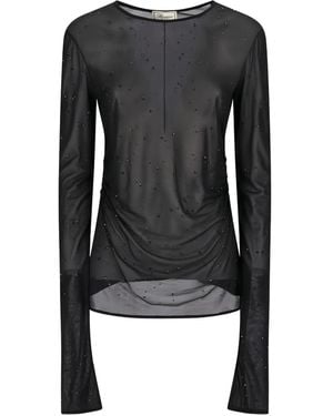 Blumarine Crystal-Embellished T-Shirt - Black