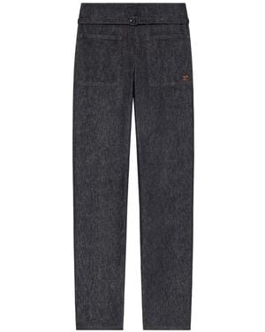 Courreges Logo-Detail Straight Jeans - Blue