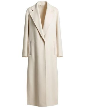 Peserico Aurea Asymmetric Single-Breasted Coat - White