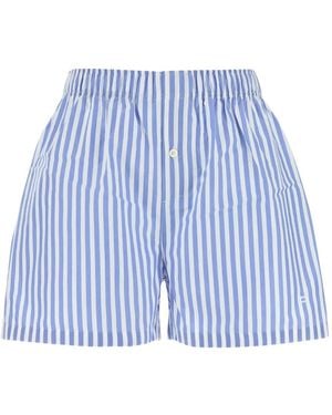 Philosophy Di Lorenzo Serafini Striped Elasticated Shorts - Blue