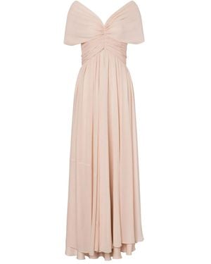 Alberta Ferretti Silk Long Dress - Pink