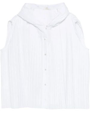 Barena Pleated Blouse - White