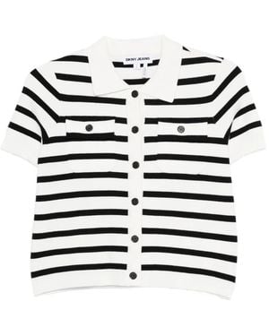 DKNY Striped Pocket Shirt - White